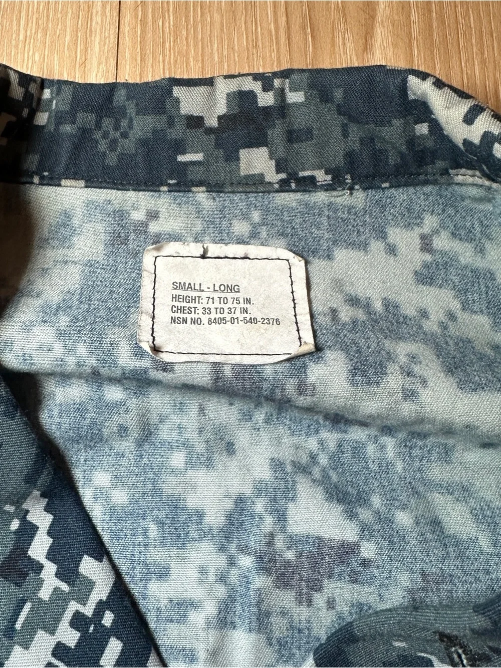 Vintage US NAVY NWU Blue Digital Camo Blouse - Picture 3 of 6